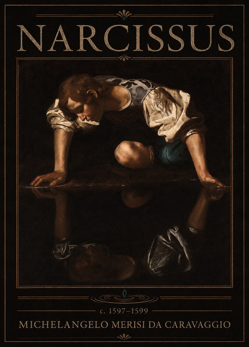 Michelangelo Merisi da Caravaggio Narcissus II No6 - Poster