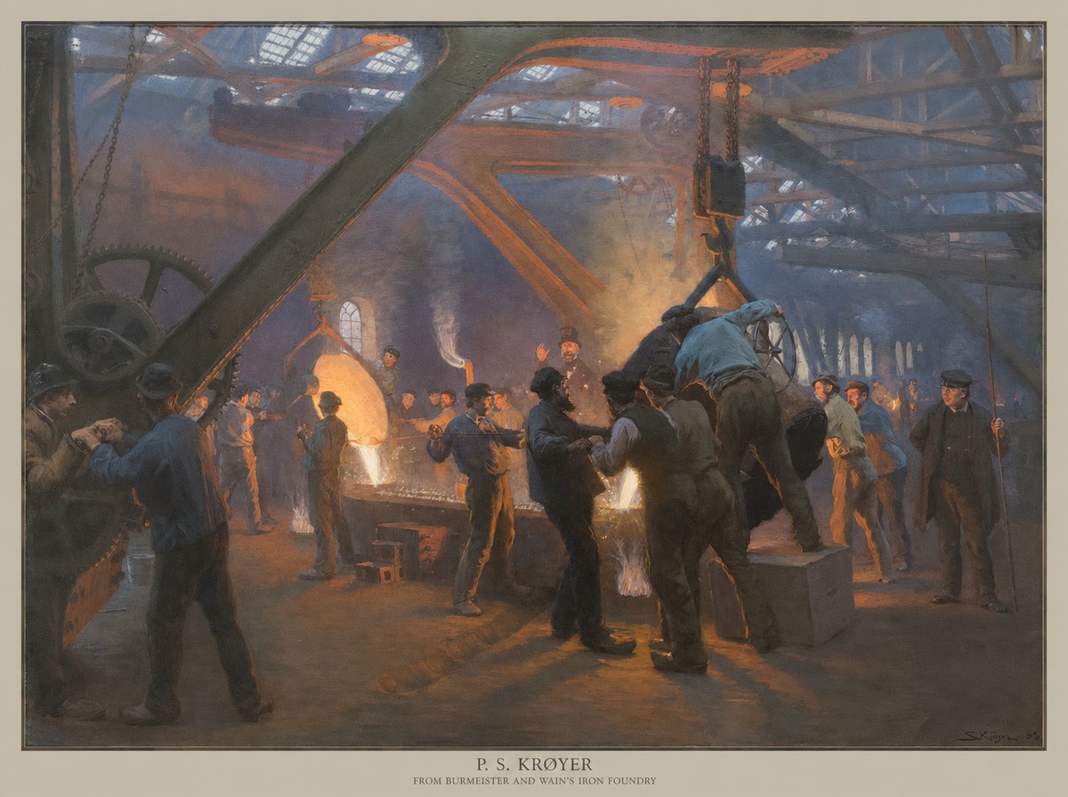 P.S. Krøyer From Burmeister and Wain's Iron Foundry No5 - Poster