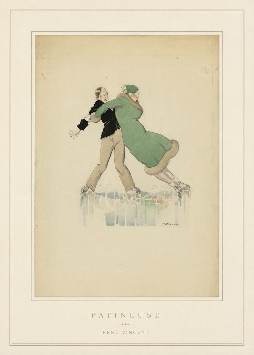 René Vincent Patineuse No4 - Poster