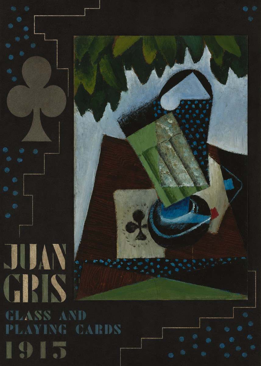 Juan Gris Glass and Playing Cards No5 - Poster