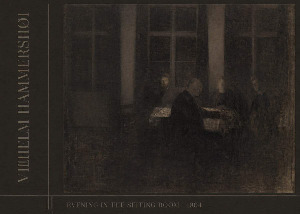 Vilhelm Hammershøi Evening in the Sitting Room No2 - Poster