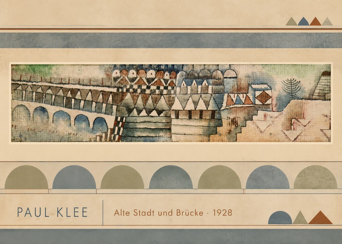 Paul Klee Alte Stadt Und Brücke No3 - Poster