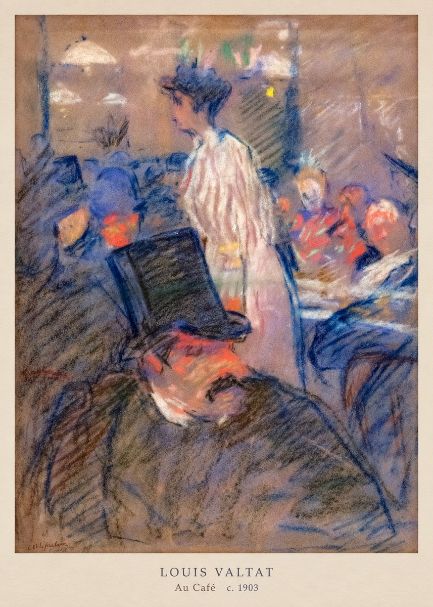 Louis Valtat Au Café No6 - Poster