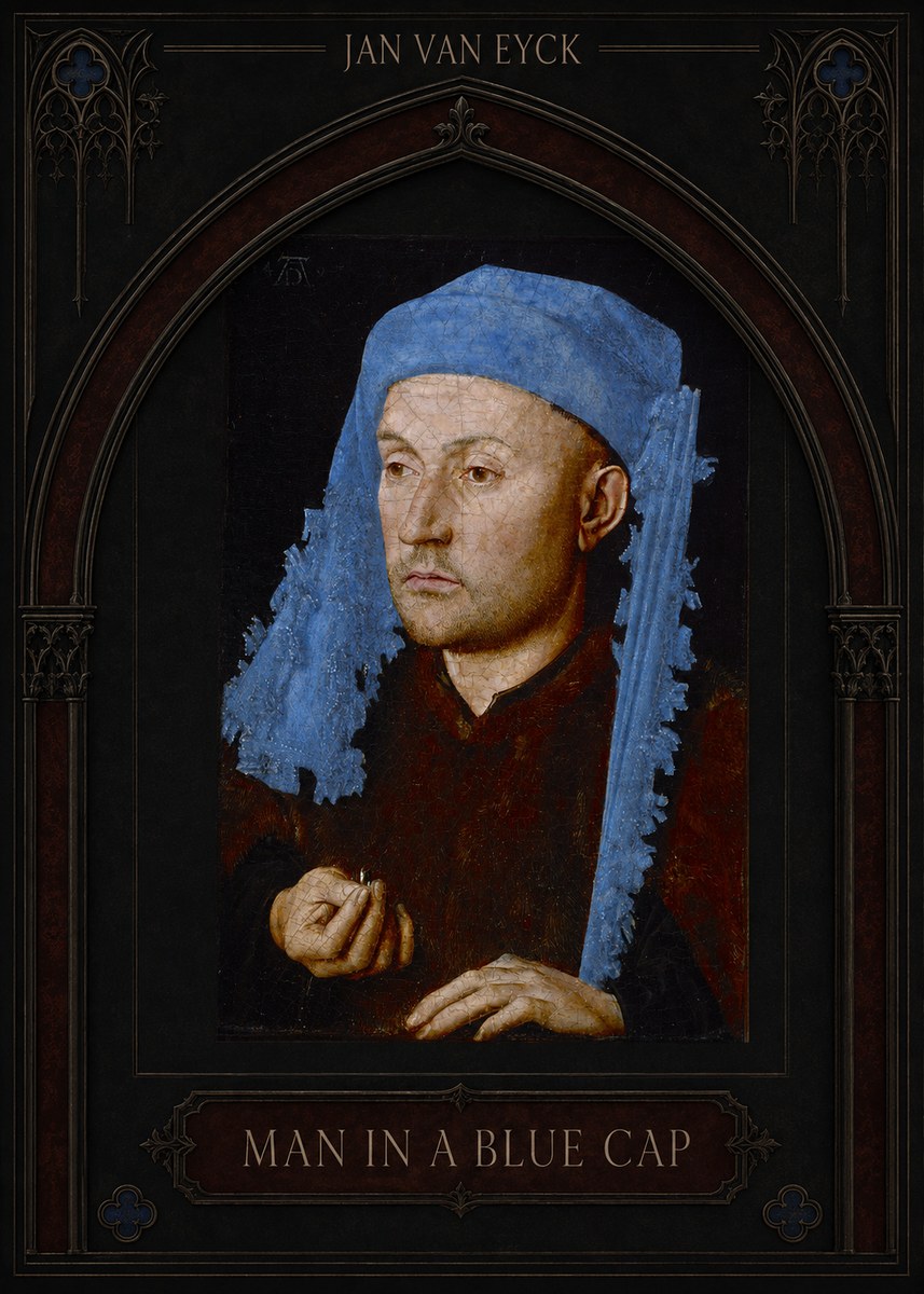 Jan van Eyck Man in a Blue Cap I No3 - Poster