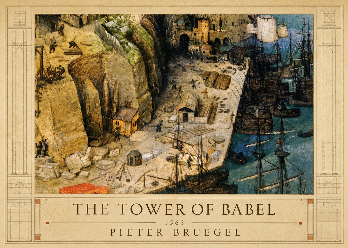 Pieter Bruegel The Tower of Babel XVIII No1 - Poster