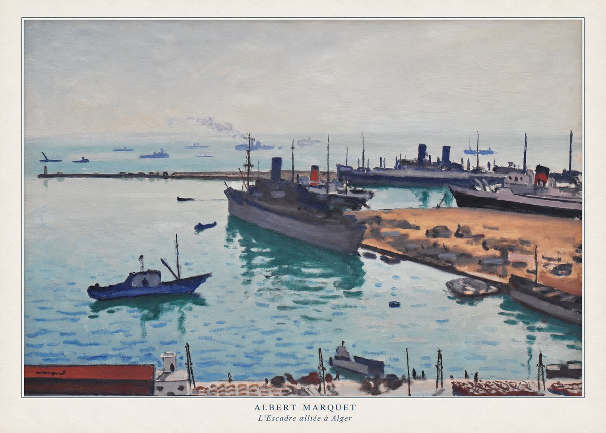 Albert Marquet L'escadre Alliée À Alger No6 - Poster