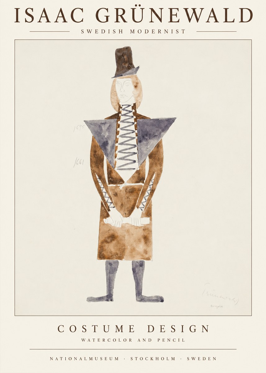 Isaac Grünewald Costume Design XIII No2 - Poster
