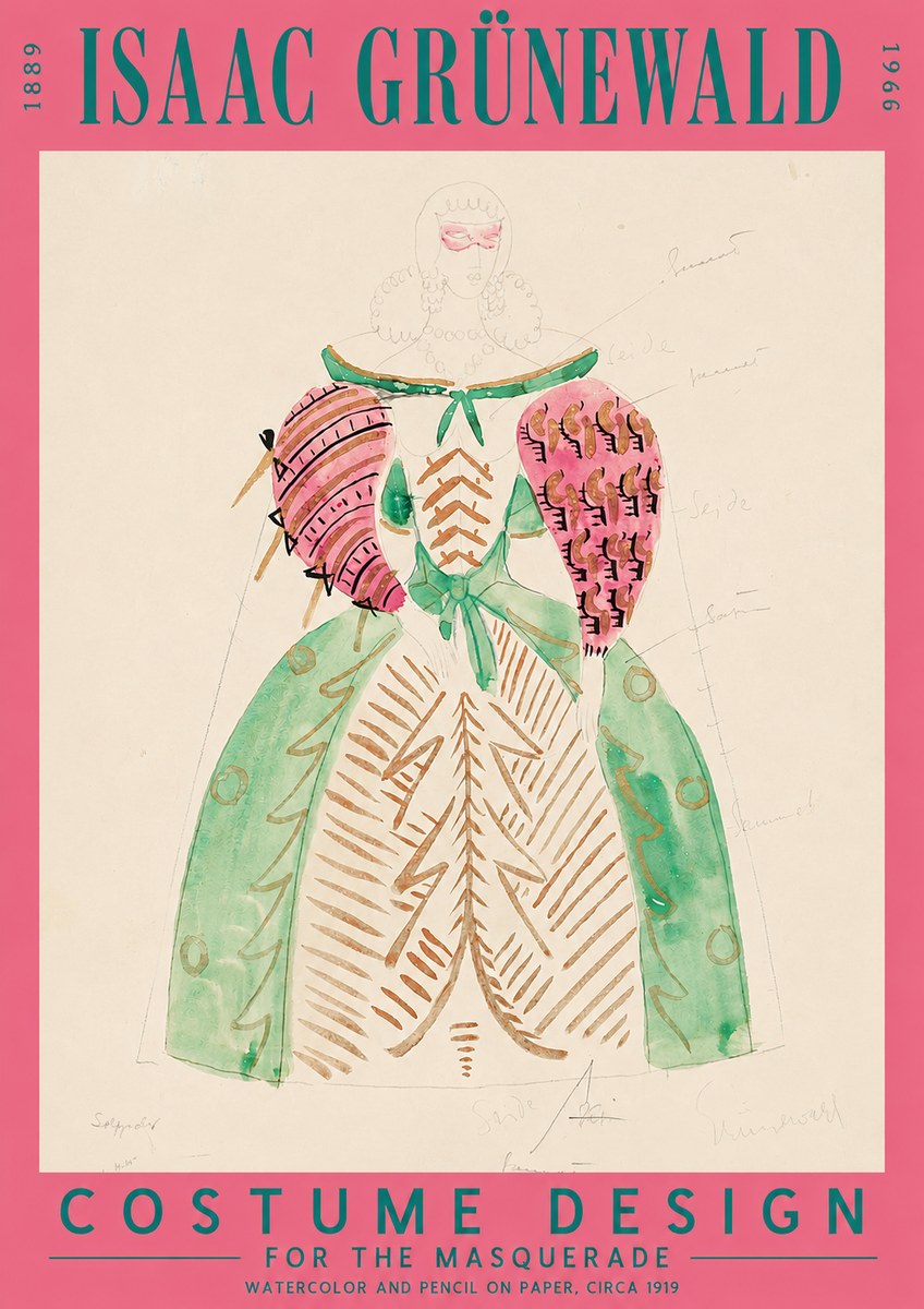 Isaac Grünewald Costume Design for the Masquerade No2 - Poster