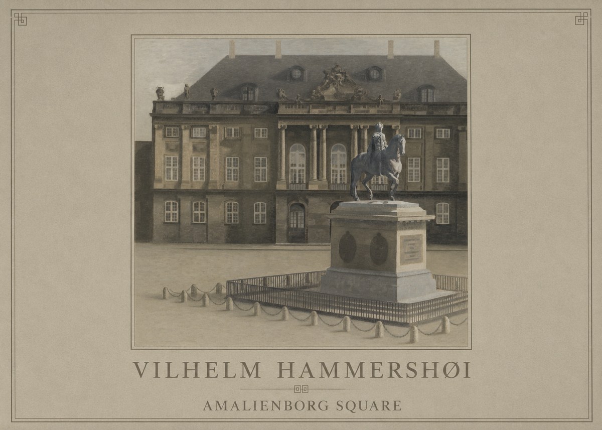 Vilhelm Hammershøi Amalienborg Square II No1 - Poster