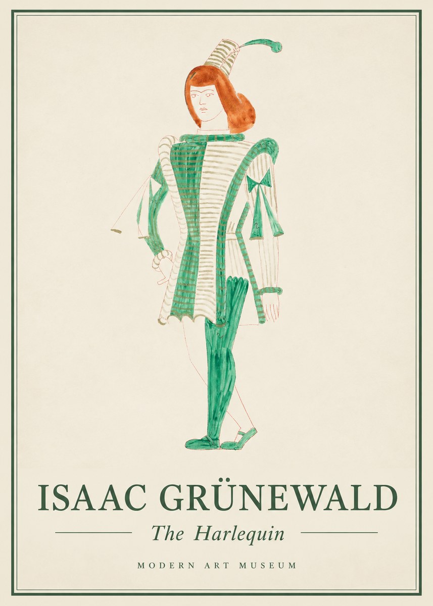 Isaac Grünewald The Harlequin No1 - Poster