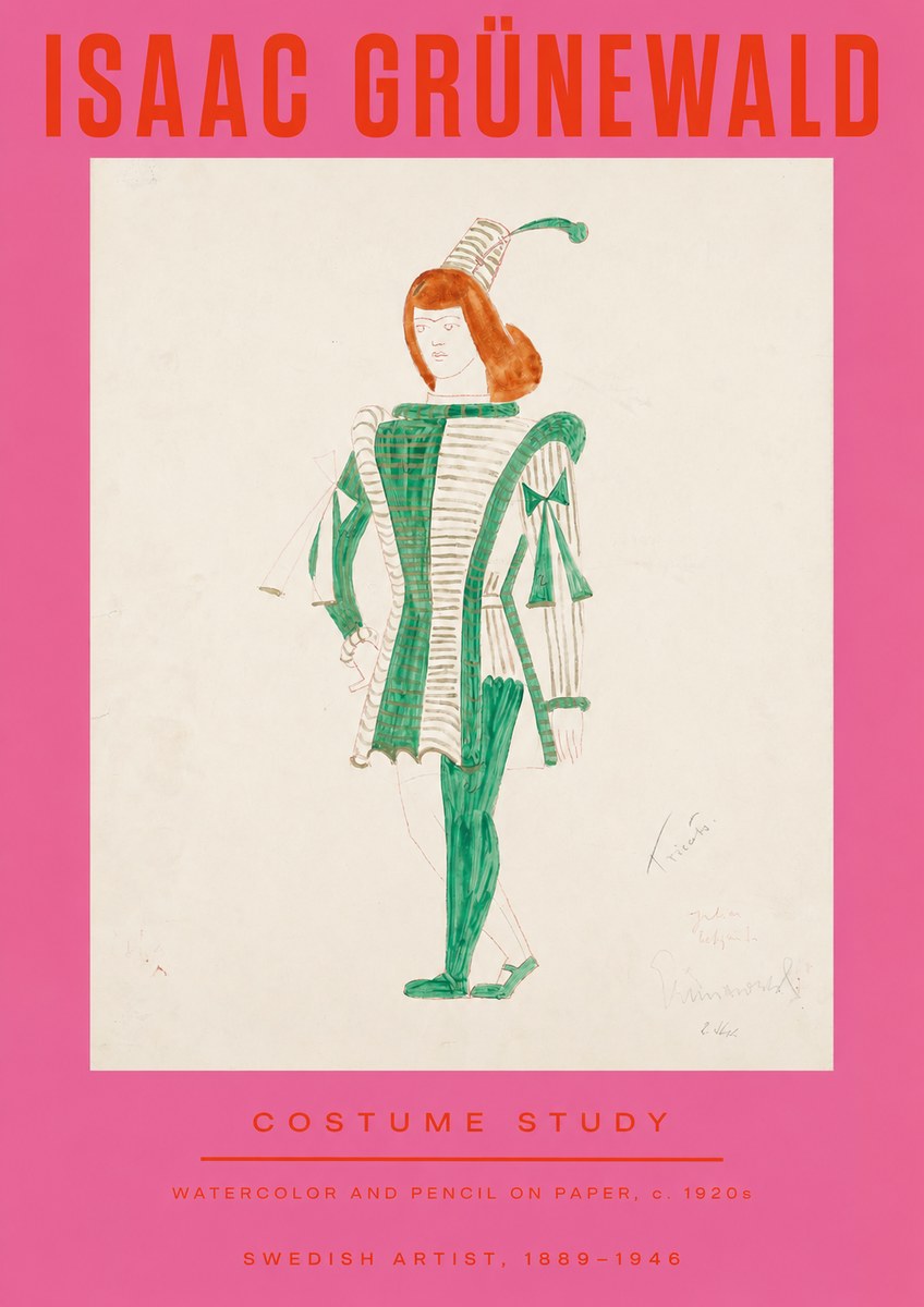 Isaac Grünewald The Harlequin No3 - Poster