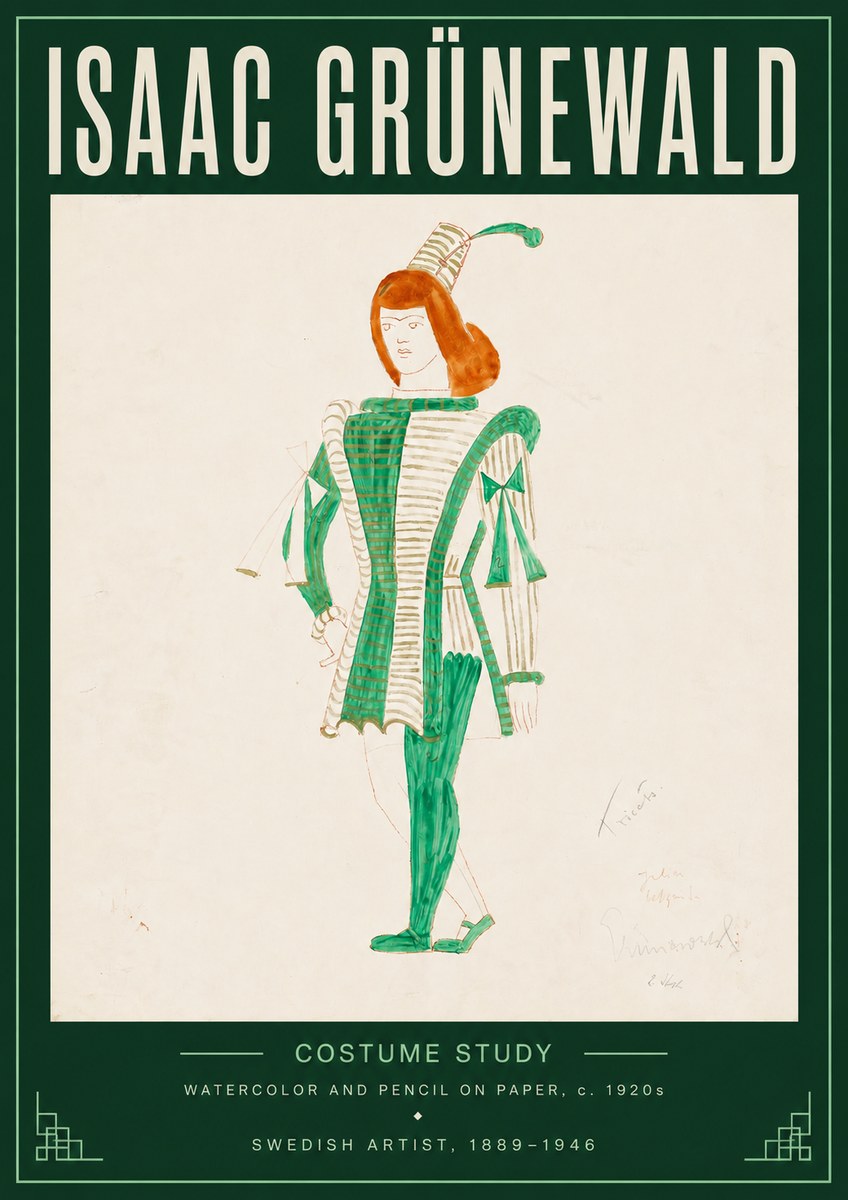 Isaac Grünewald The Harlequin No5 - Poster