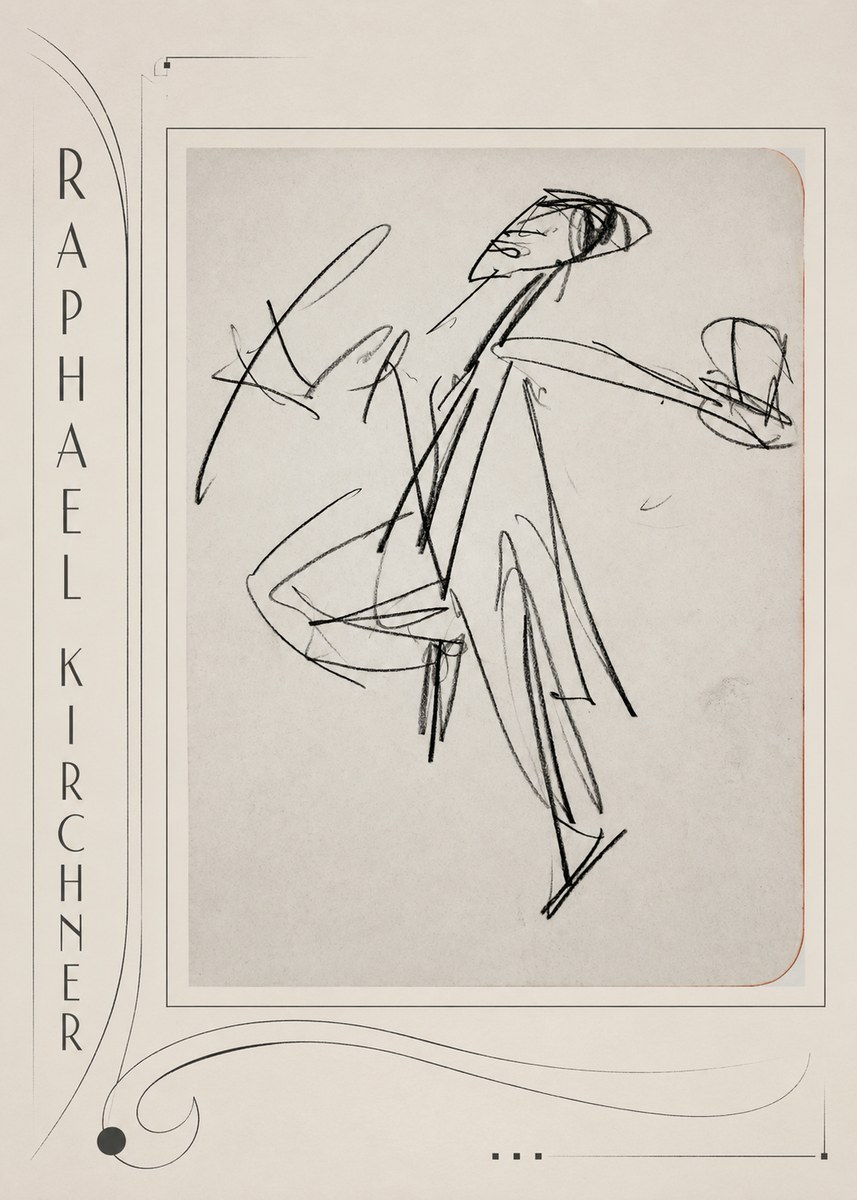 Raphael Kirchner Dynamic Dancer Sketch No2 - Poster