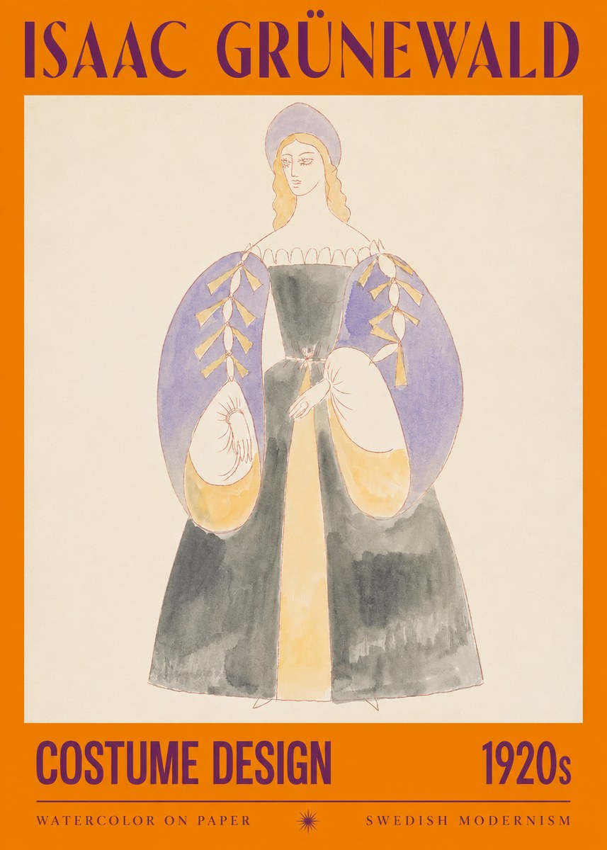Isaac Grünewald Costume Design XIV No2 - Poster