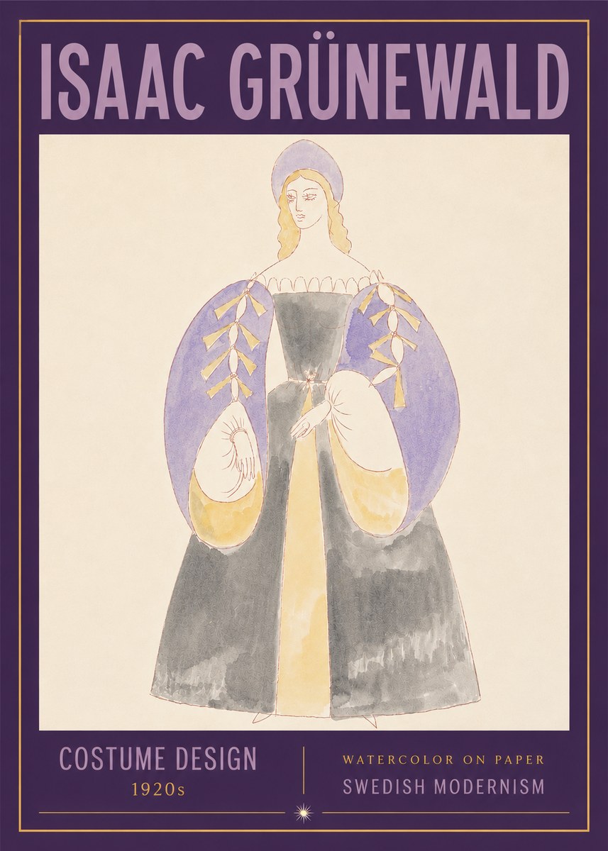 Isaac Grünewald Costume Design XIV No3 - Poster