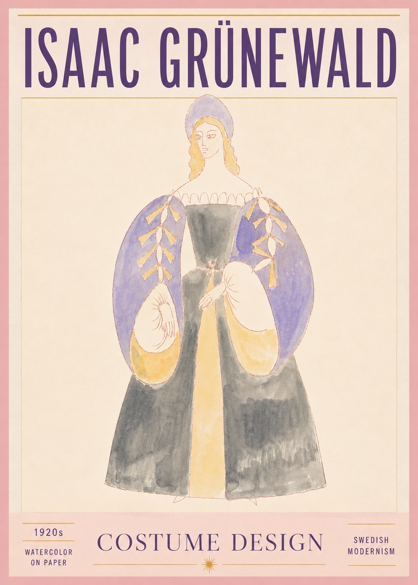 Isaac Grünewald Costume Design XIV No5 - Poster