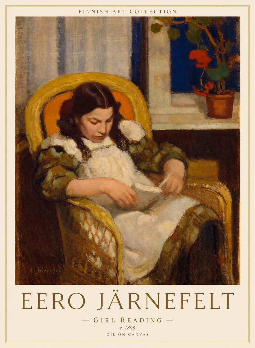 Eero Järnefelt Girl Reading No1 - Poster