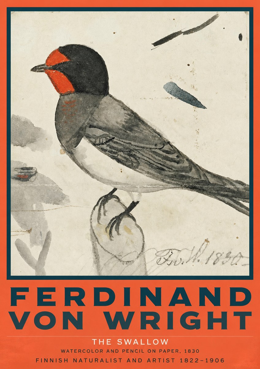 Ferdinand von Wright The Swallow No2 - Poster