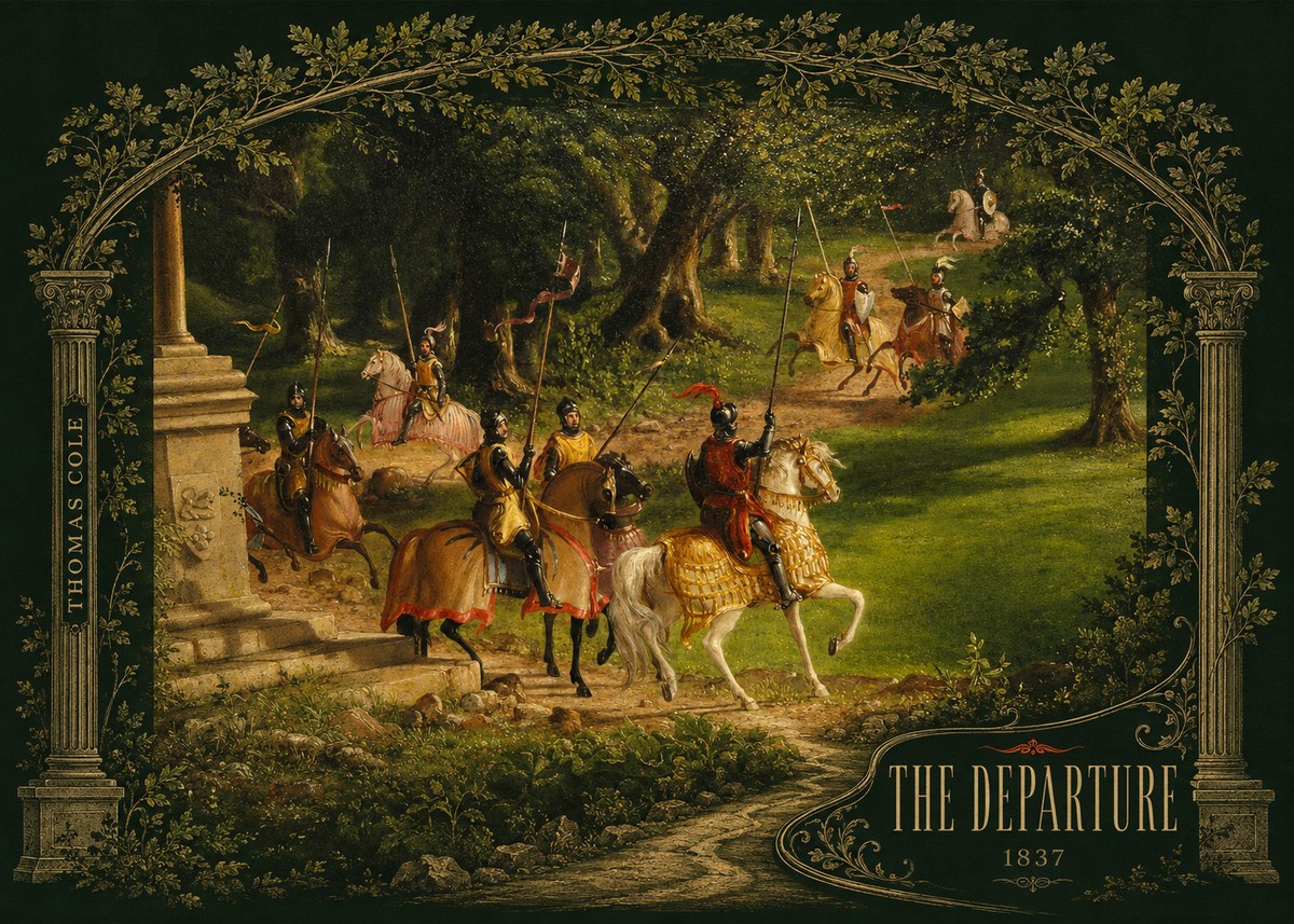 Thomas Cole The Departure III No4 - Poster
