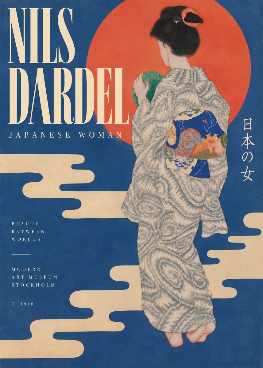 Nils Dardel Japanese Woman No5 - Poster