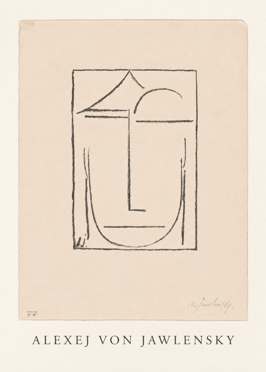 Alexej von Jawlensky Abstract Head No4 - Poster