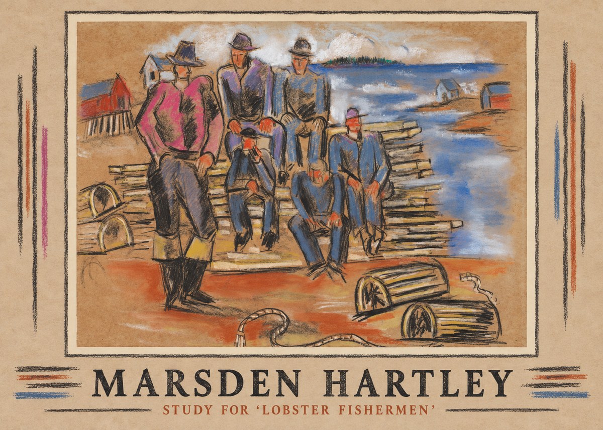 Marsden Hartley Study for 'Lobster Fishermen' No1 - Poster