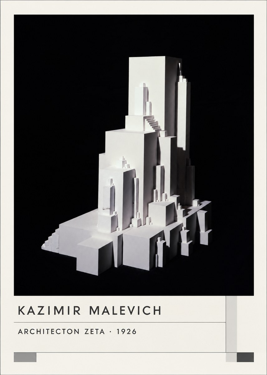 Kazimir Malevich Architecton Zeta No1 - Poster