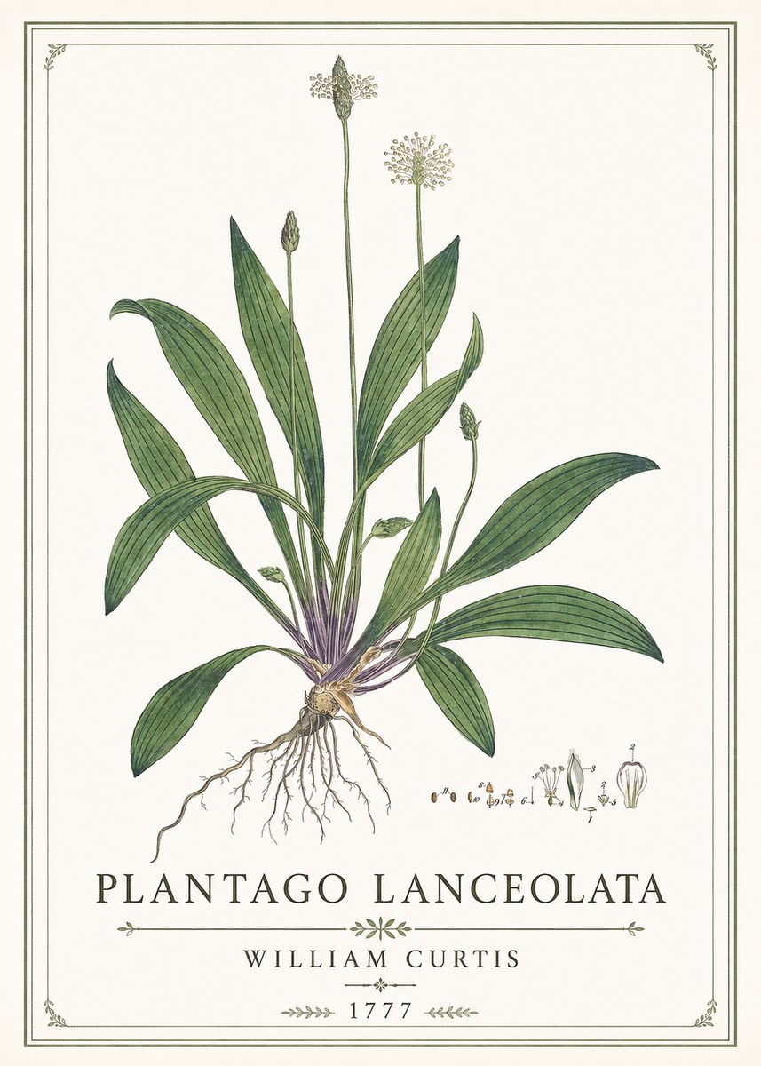 William Curtis Plantago Lanceolata IV No1 - Poster