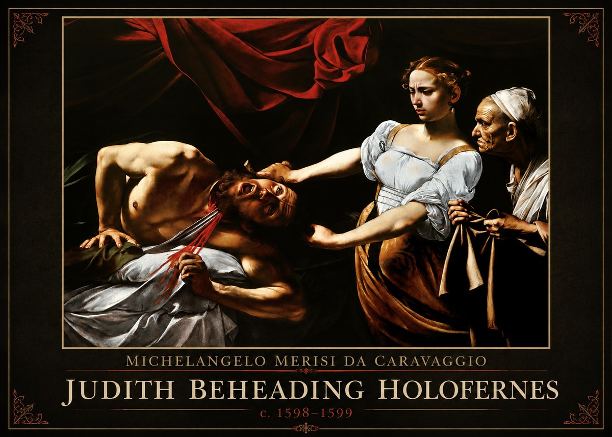 Michelangelo Merisi da Caravaggio Judith Beheading Holofernes IV No1 - Poster