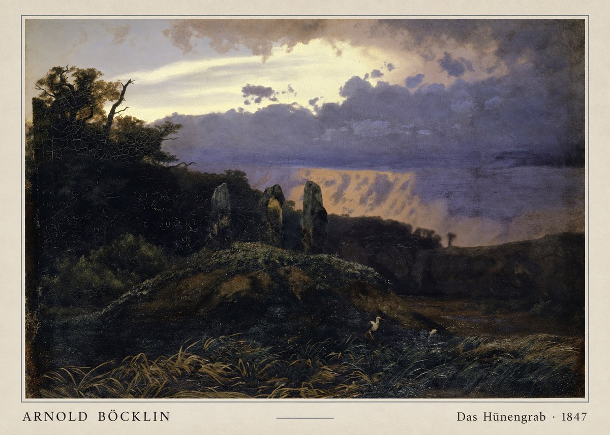 Arnold Böcklin Das Hünengrab No4 - Poster