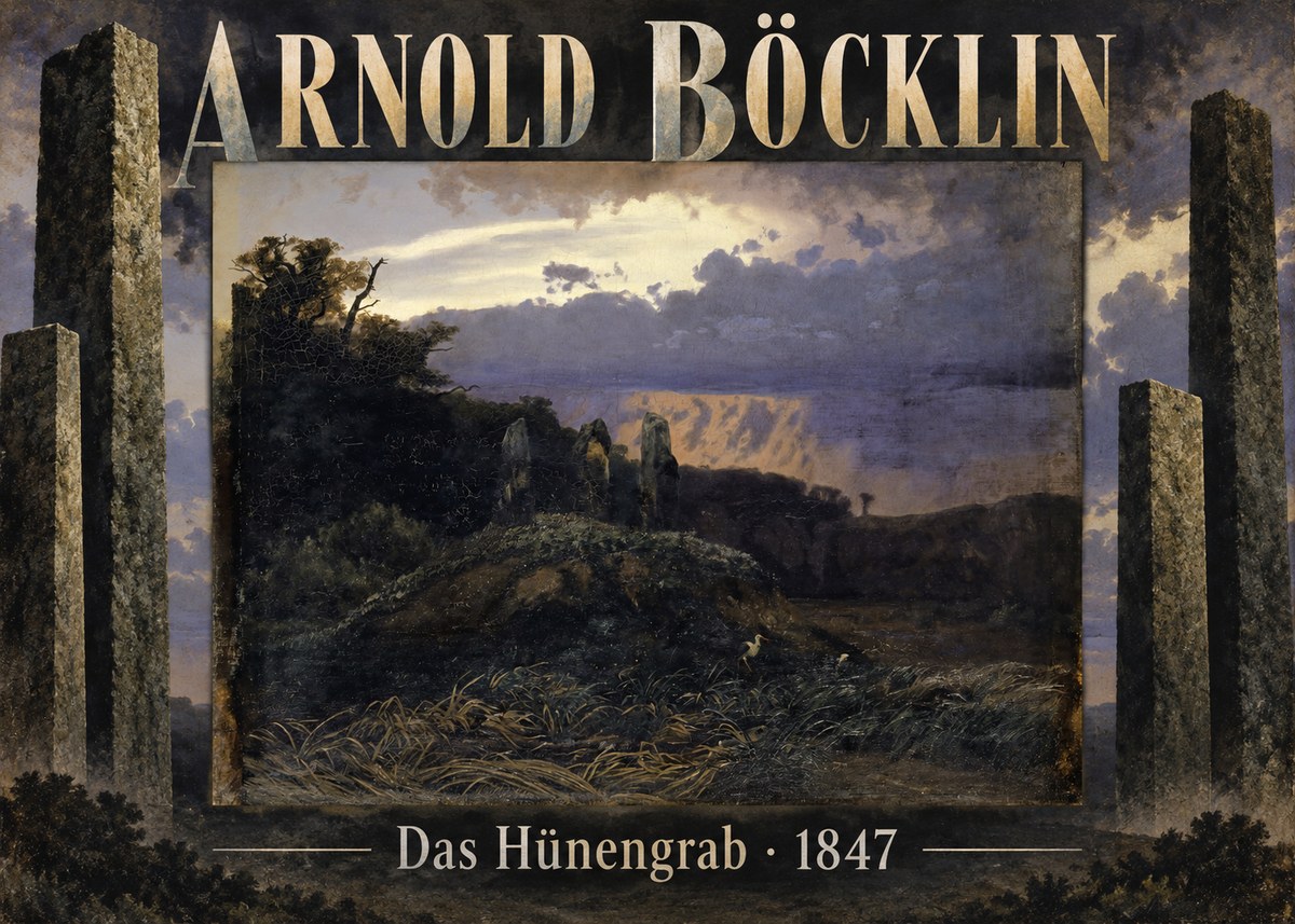 Arnold Böcklin Das Hünengrab No5 - Poster