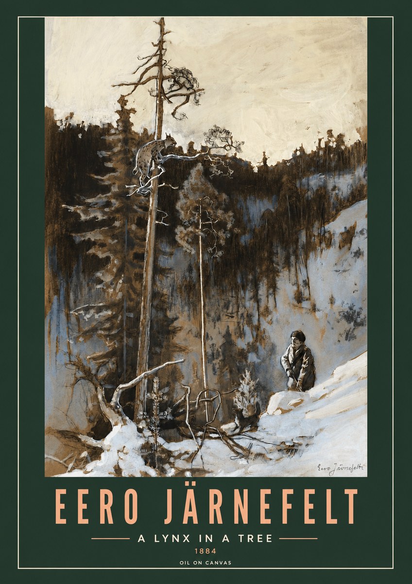 Eero Järnefelt A Lynx in a Tree No2 - Poster