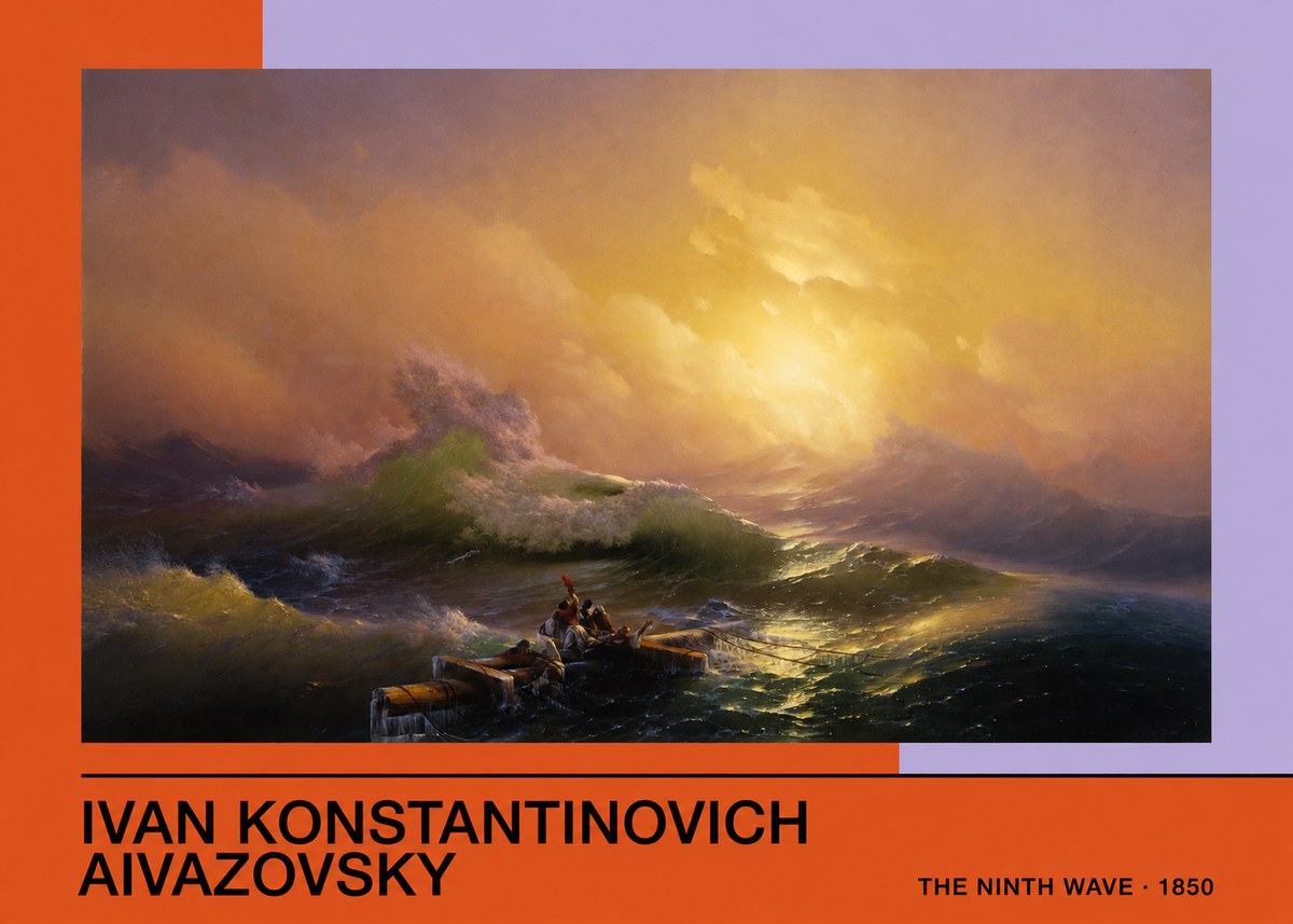 Ivan Konstantinovich Aivazovsky The Ninth Wave III No3 - Poster