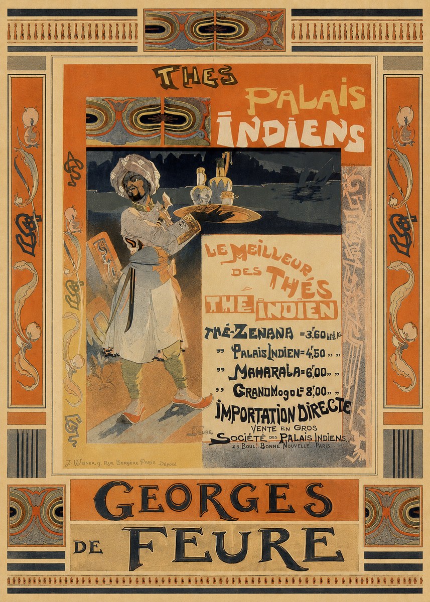 Georges de Feure Thés Palais Indiens No3 - Poster