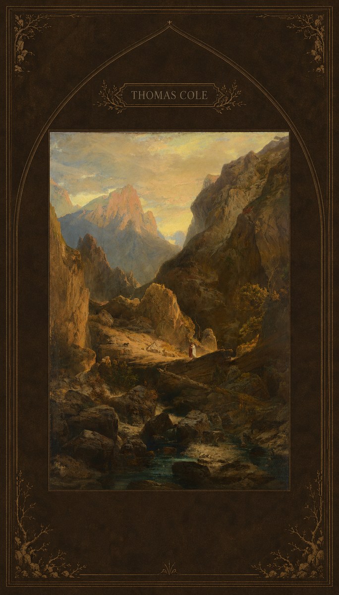 Thomas Cole The Mountain Ford No6 - Poster