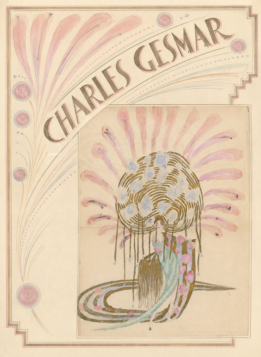 Charles Gesmar Woman with Headdress No5 - Poster