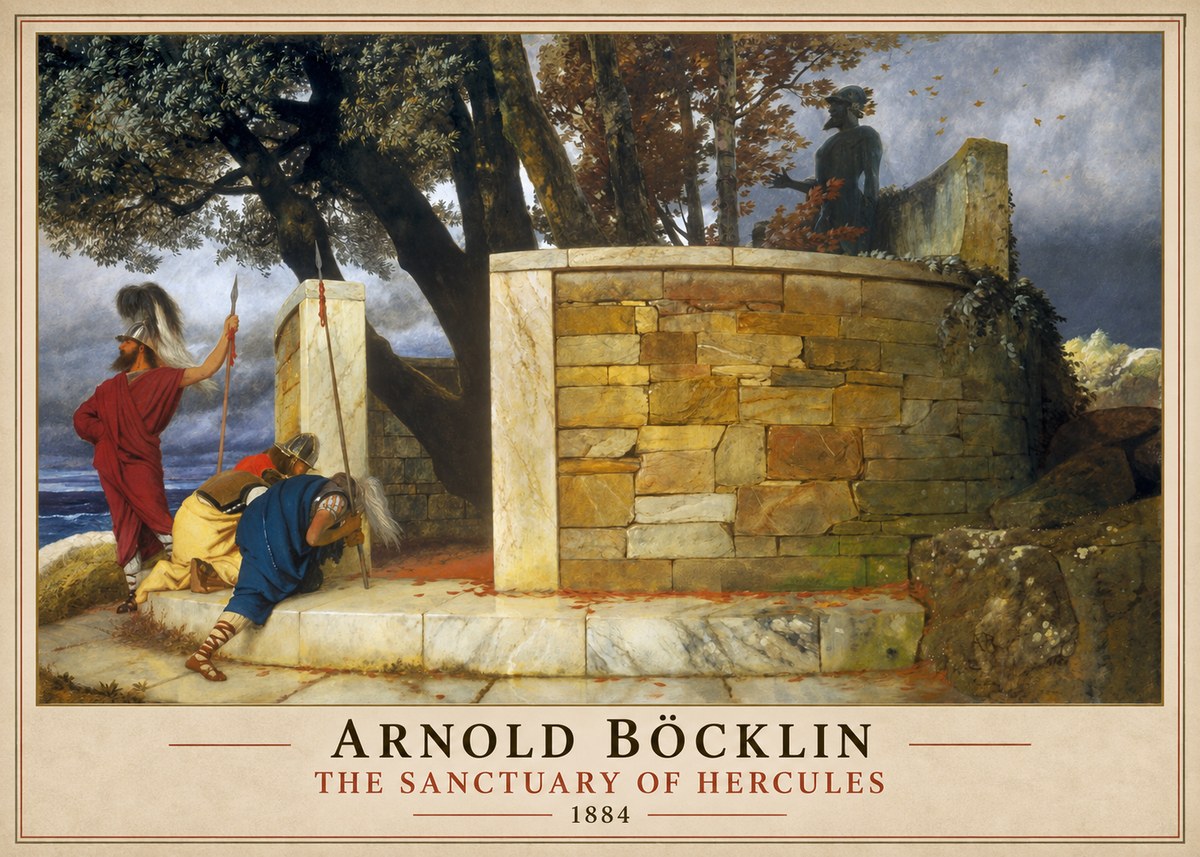 Arnold Böcklin The Sanctuary of Hercules No1 - Poster