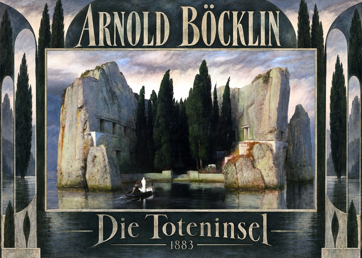 Arnold Böcklin Die Toteninsel VII No5 - Poster
