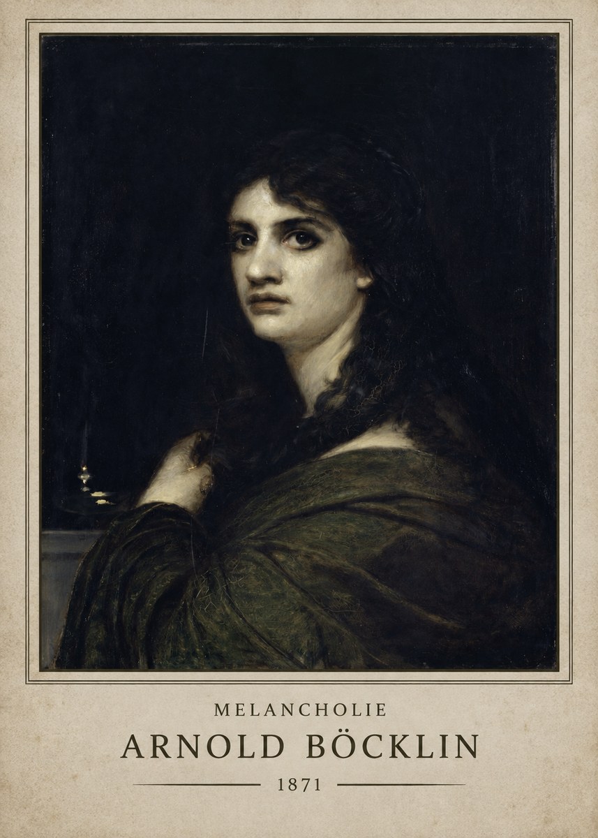 Arnold Böcklin Melancholie No1 - Poster
