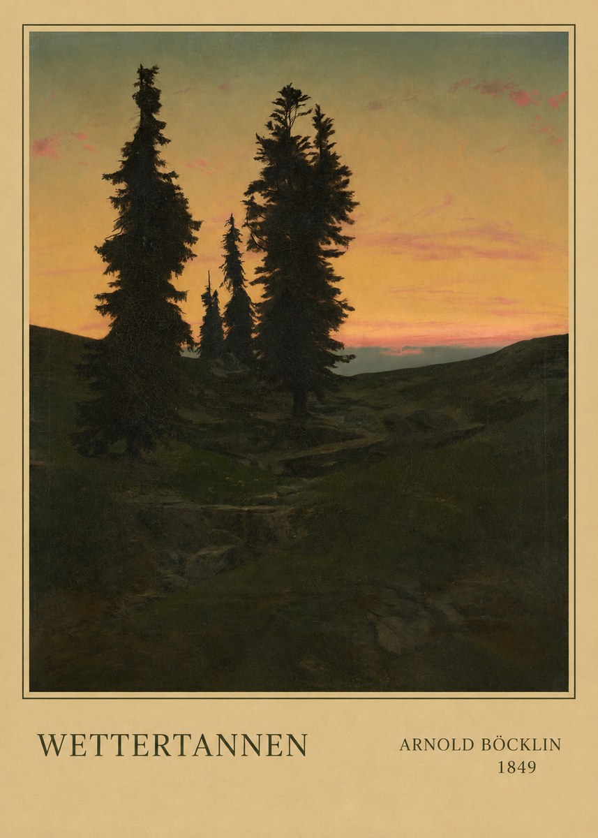 Arnold Böcklin Wettertannen No3 - Poster