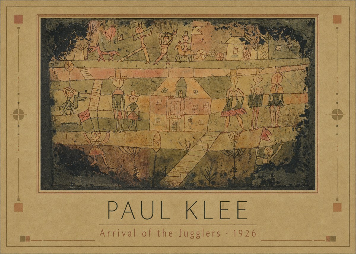 Paul Klee Arrival of the Jugglers No1 - Poster
