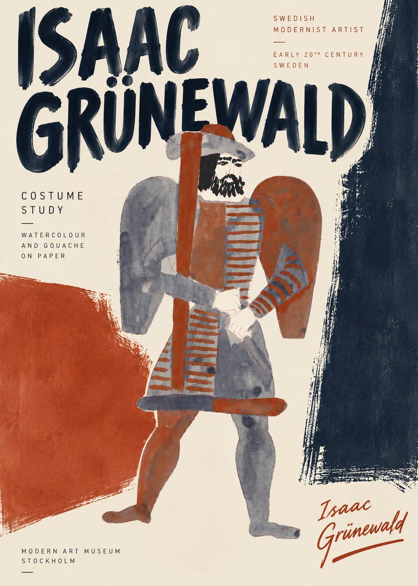 Isaac Grünewald Costume Study VII No5 - Poster