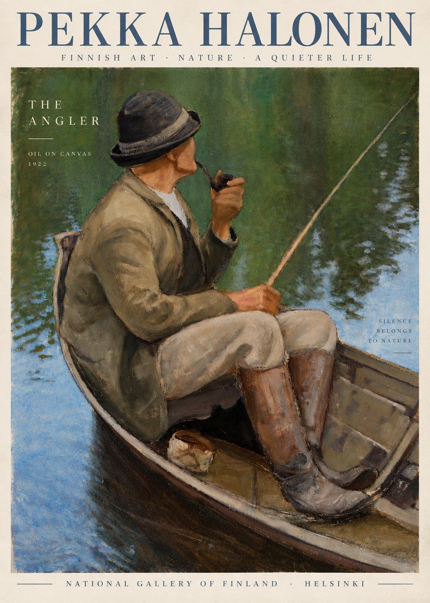 Pekka Halonen The Angler No5 - Poster