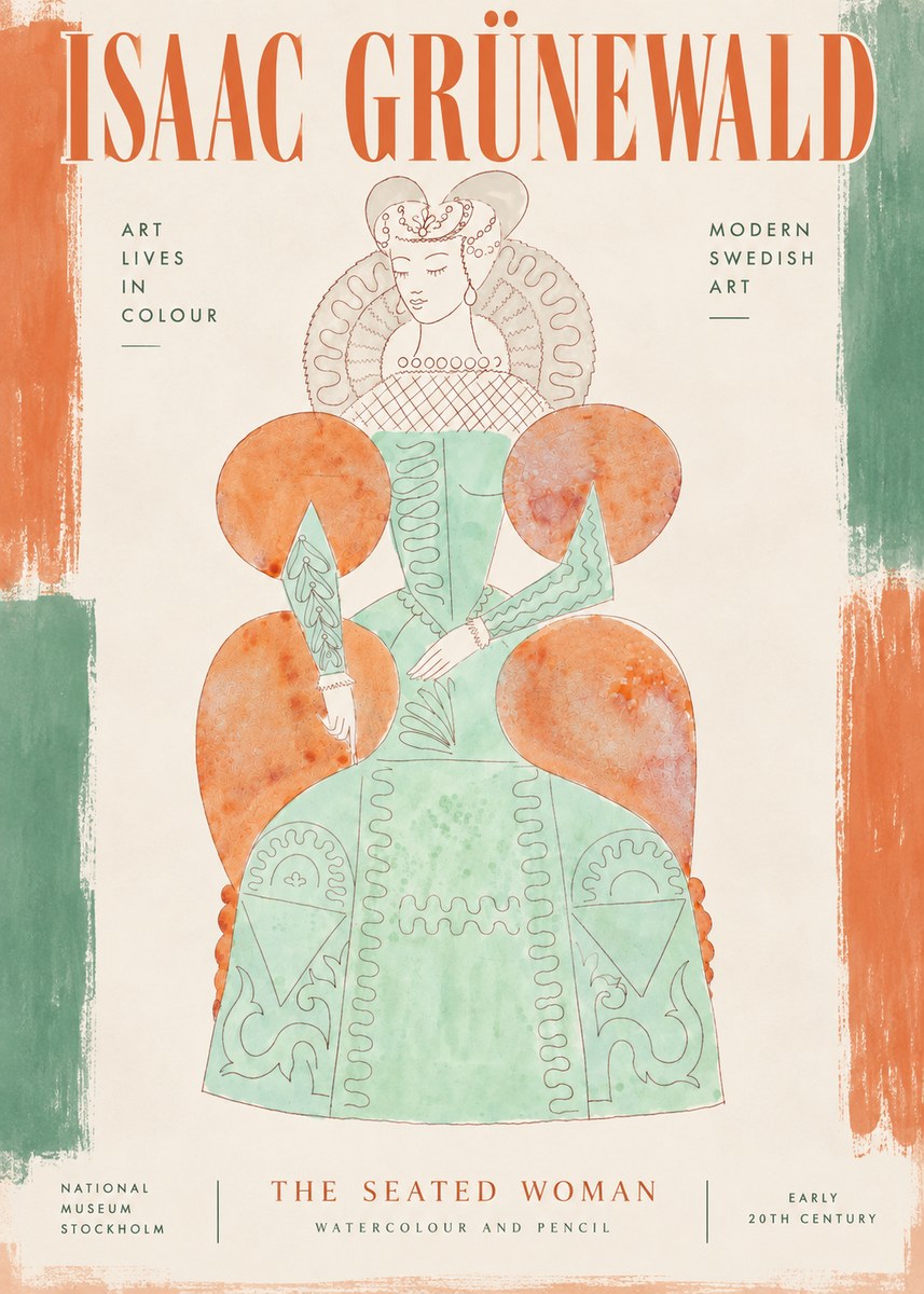 Isaac Grünewald Seated Woman No3 - Poster