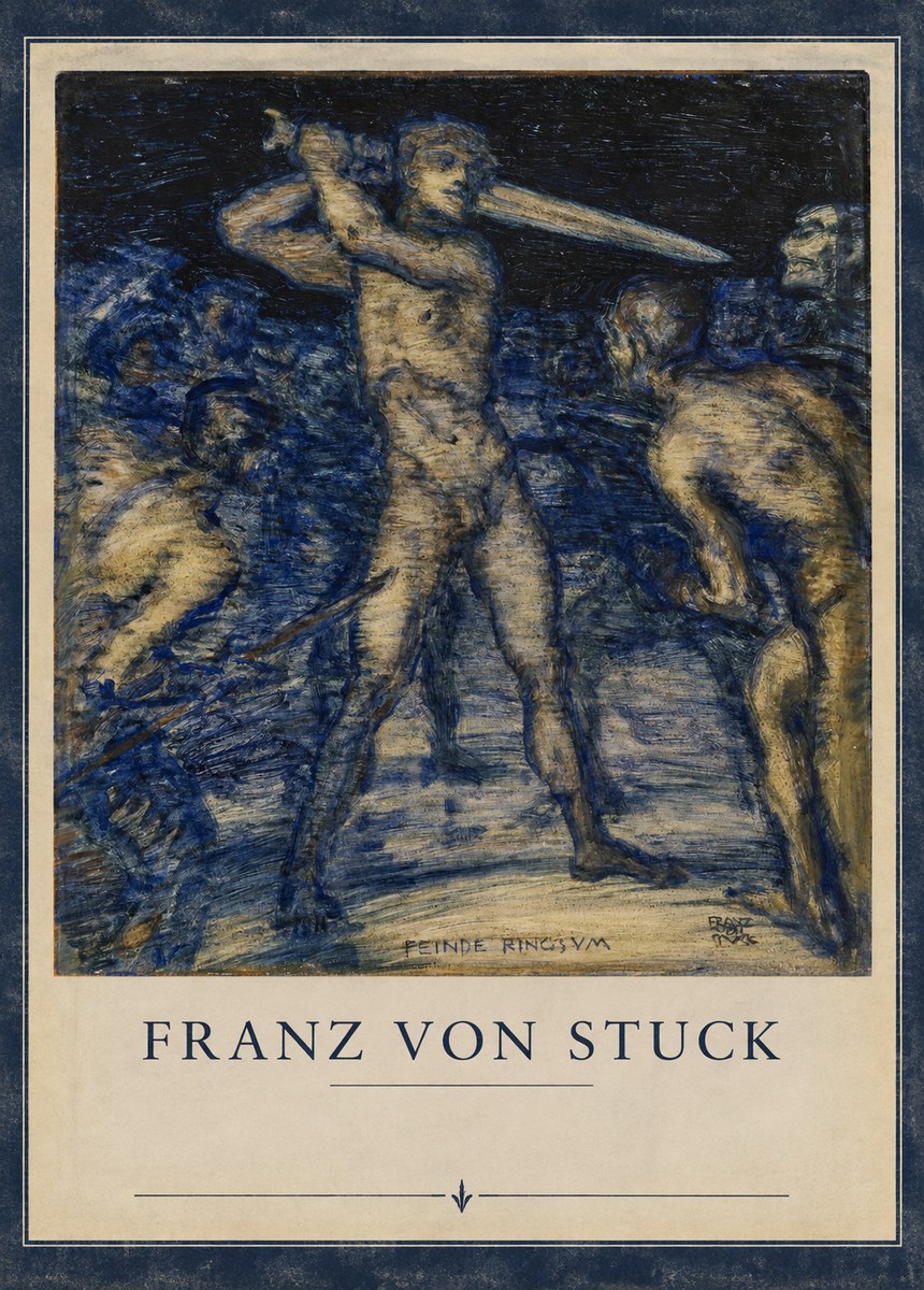 Franz von Stuck Feinde Ringsym No3 - Poster