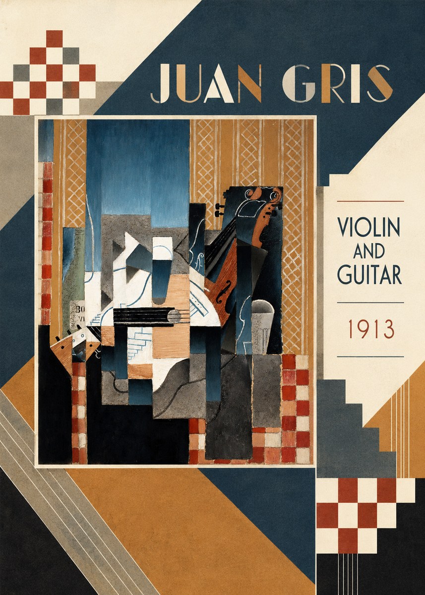 Juan Gris Violin and Guitar I No3 - Poster