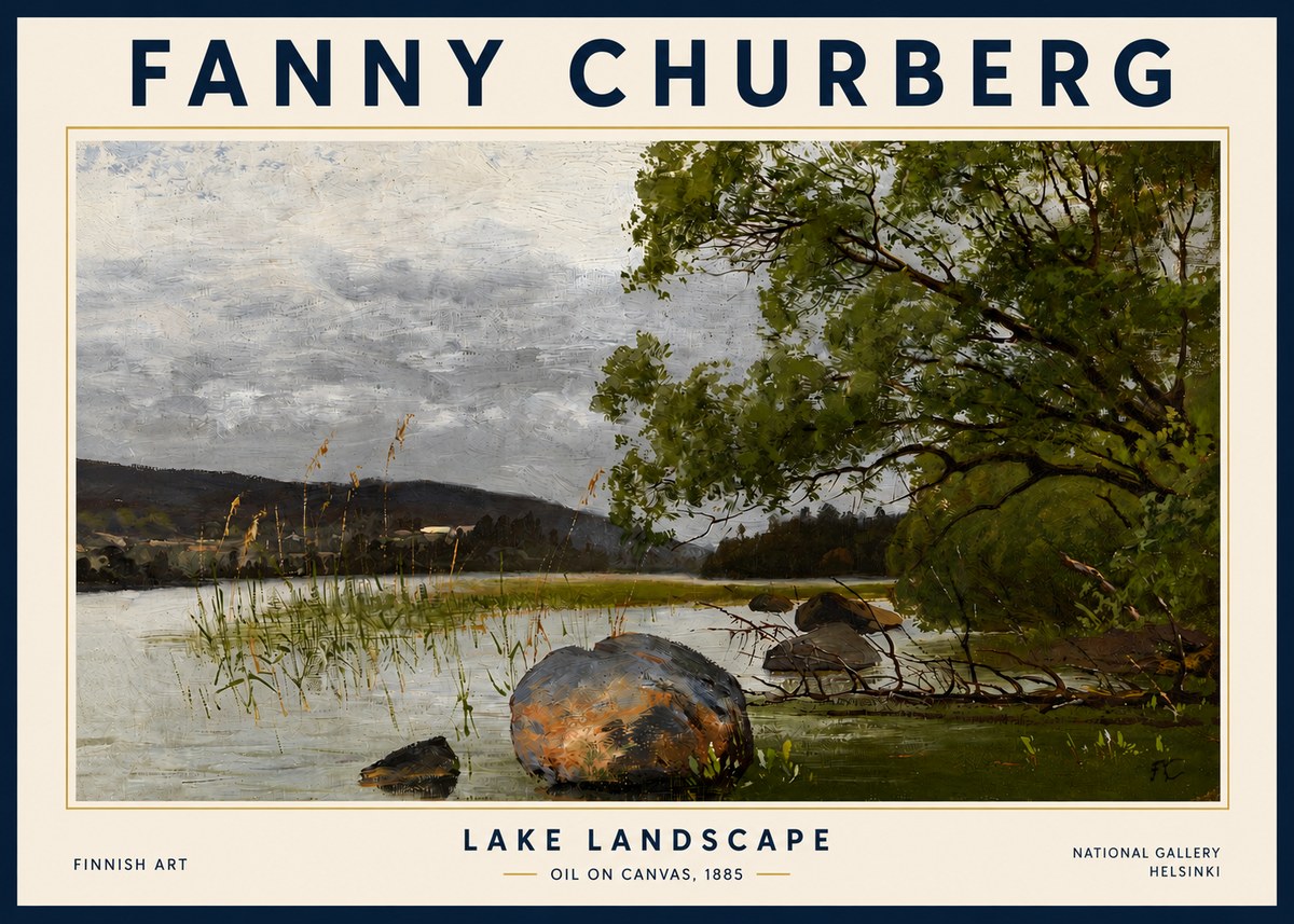 Fanny Churberg Lake Landscape No3 - Poster