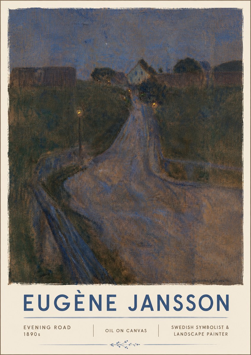 Eugène Jansson Evening Road No6 - Poster
