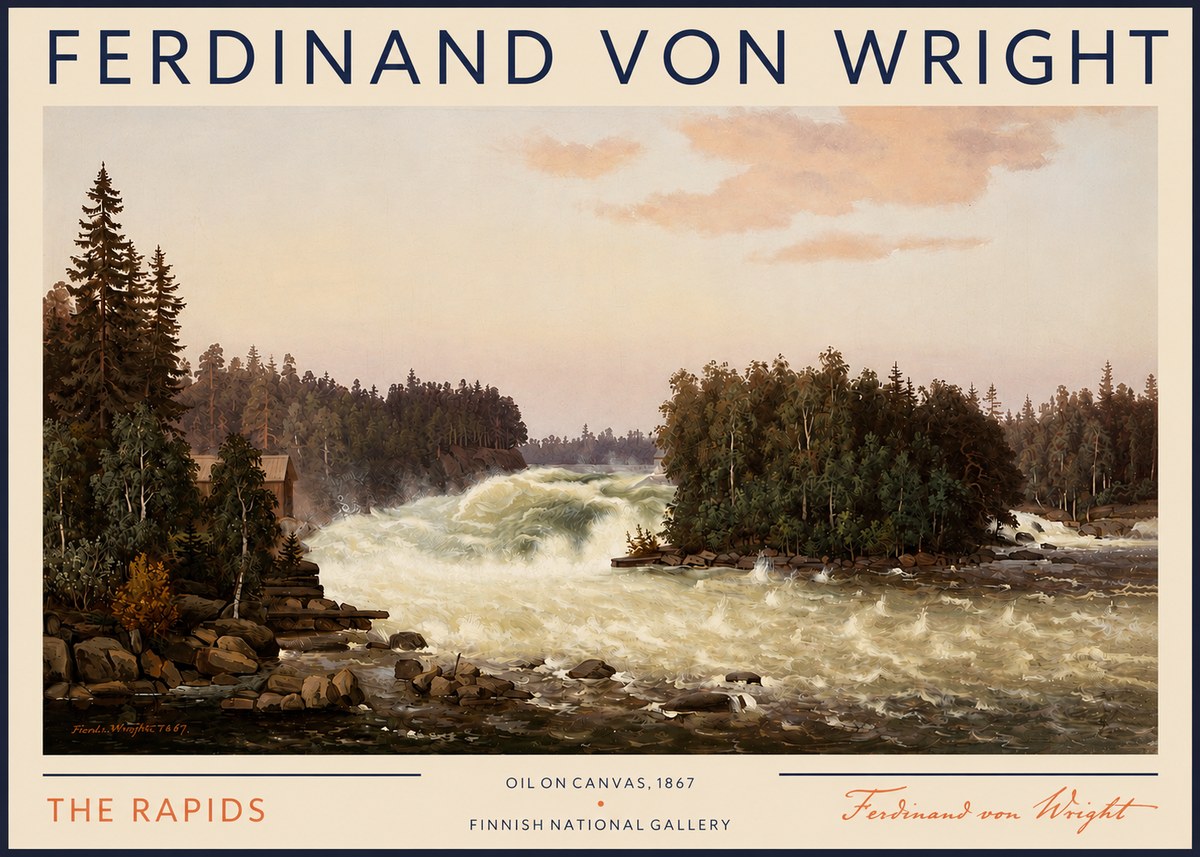 Ferdinand von Wright The Rapids No4 - Poster