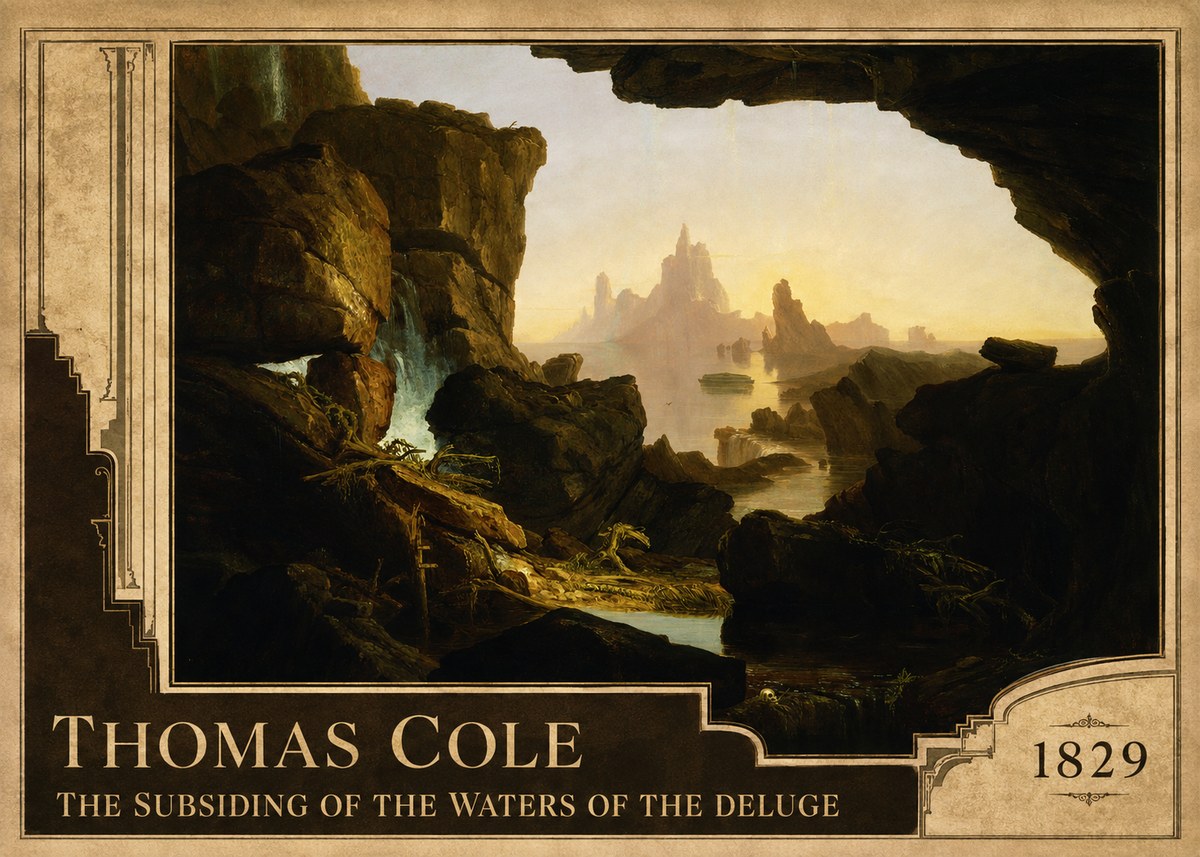 Thomas Cole The Subsiding of the Waters of the Deluge II No2 - Poster